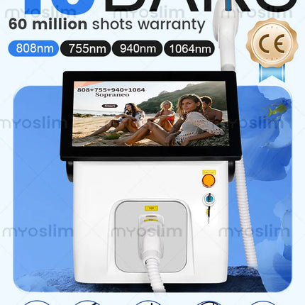 5000W FAC 808nm Diode Laser Hair Removal All-Wave Band Equipment Permanent Painless Non-invasive Permanent Cooling Head Painless