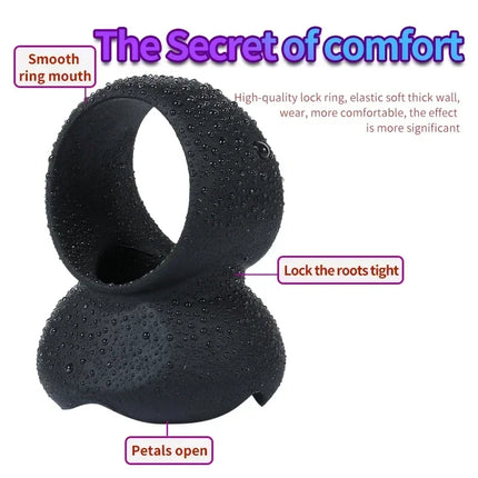 Couple Shock Delay Liquid Silicone Egg Lock Rings Adult Male Penis Lock Ring Shockproof Egg Lock Ring for Enhanced Pleasure