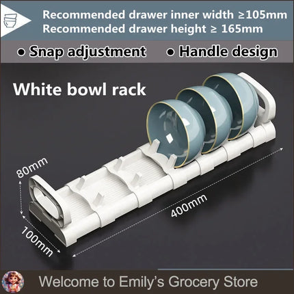 Retractable Drawer Bowls Plate Storage Holder Shelves Countertop Sink Supplies Shelf Kitchen Under Cabinet Adjustable Dish Rack