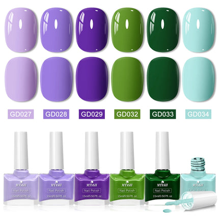 6pcs/set 15ml Wine Red Water-Based Nail Polish Long Lasting Quick Drying No Need of Lamp to Cure Nail Supplies Vernis for Nails