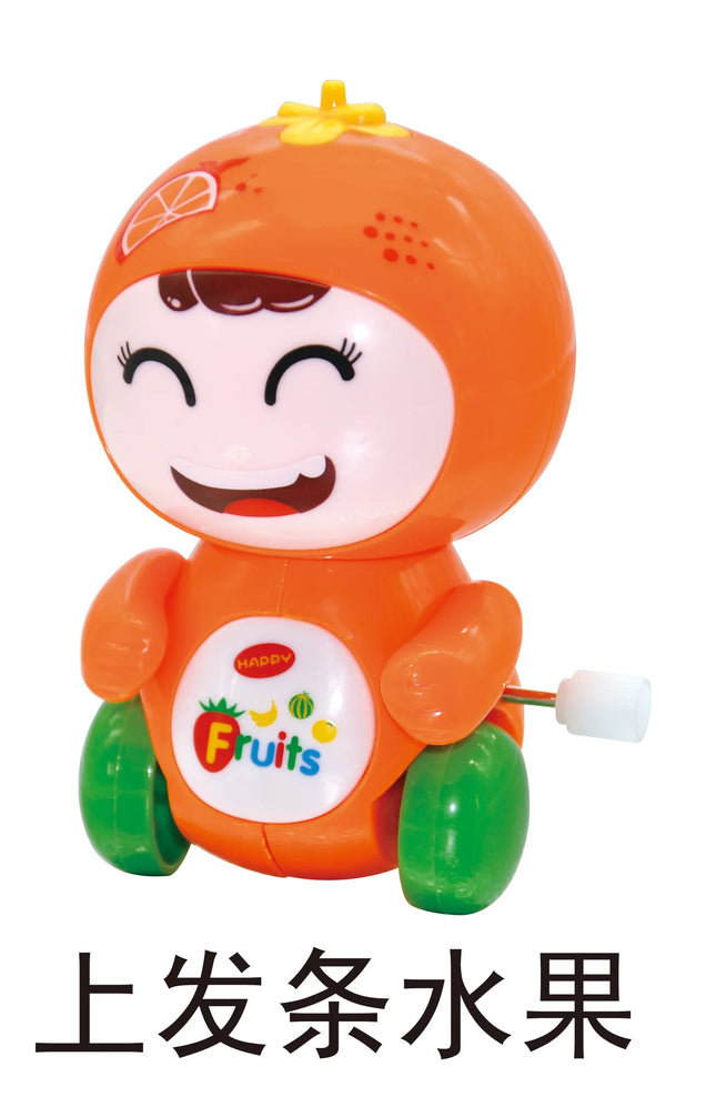 New Clockwork Toy Cartoon Winding Creative Cute Fruit Doll Cart Small Animal Gift