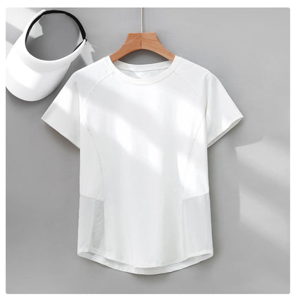 DRUR Sports Tops Women Quick Dry Workout Tshirt Running Yoga Gym Activewear Summer Short Sleeve Breathable Fitness Wear New