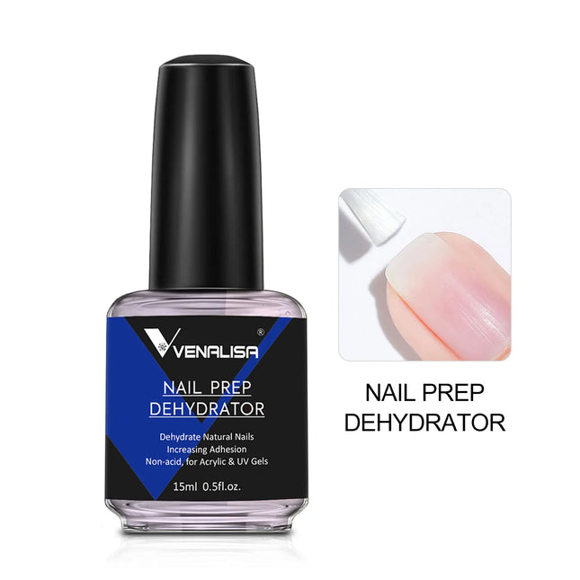 Venalisa 15ml Nail Prep Dehydrator Fast Air Dry Acid-Free Primer Bond Anti-off Prevention Long Lasting For Nail Gel Polish
