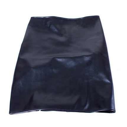 BDSM Role Play Faux Leather Lingerie with Sexy Adjustable Open Crotch Hip Hugging Waist Skirt for Women Adult Game Sex Toys