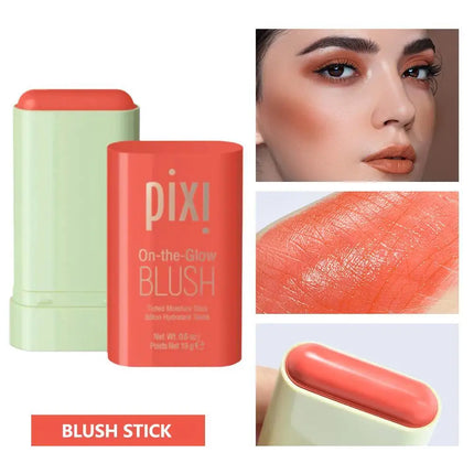 pixiBlush Cosmetic Blush Makeup Products Make Up Blusher Cosmetics Pink Blush in Bar Korean Palette Long lasting Matte Stick
