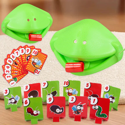Frog Tongue Blowing Game Set, Suitable for Family Gatherings, Stress-Relieving and Funny Tabletop Puzzle Game Toy