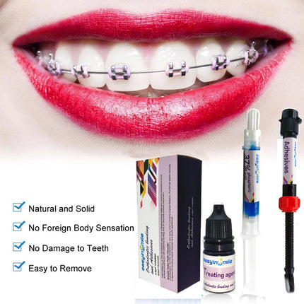 Dental Orthodontic Adhesive Self-cure Kit Etchant Acid Gel Self-cure Paste Primer For Bonding Brackets Buccal Tube
