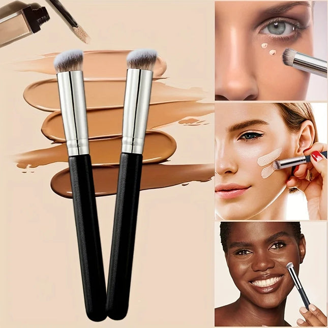 Under Eye Concealer Brush Kabuki Nose Contour Brush  Dense Bristles Full Coverage Cosmetic Pro Small Makeup Foundation Brush