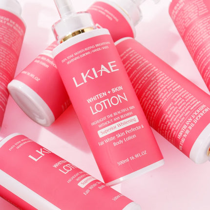 AILKE Superior Whitening Body Lotion, Moisturizing, Smooth Skin, Reduce Dark Spots, With Rose Essential Oil, Niacinamide, 500ml