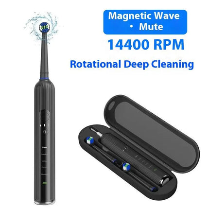 Intelligent Rotating Electric Toothbrush,Waterproof  Rechargeable Rotary Smart Toothbrush Compatible with Oral B