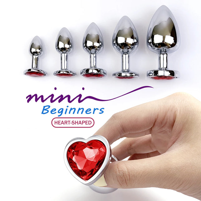 Metal Heart-shaped Butt Plug G-spot Massagers Masturbation Tools Beginner Anal Plug Adult Couple Sexual Health Adult Sex Toys