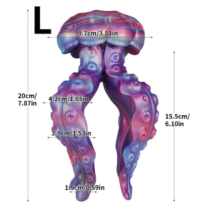 Soft Silicone Tentacle Jellyfish Dildo Animal Penis Dick Anal Plug Butt Expander Adult Erotic Sex Toys Men Women Masturbation