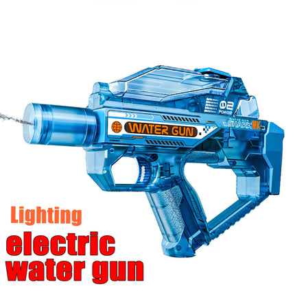 Electric Water Gun Toy Kids Water Squirt Gun with Lights and Sound Automatic Continuous Firing Watergun Beach Pool Outdoor Toy