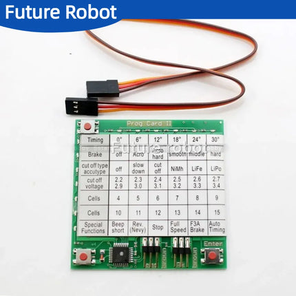 GARTT YPG Hobbyking YEP ESC Programming Card Setting Card Helicopter ESC Programming Card for the GARTT YPG / Hobbyking YEP ESC