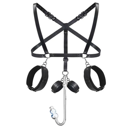 SM Adult Sex Toy Backhand Binding Apertural Plug Anal Hook Bondage Toys Bdsm Kit Slave Bondage Handcuff Couple Bundle Game 18+