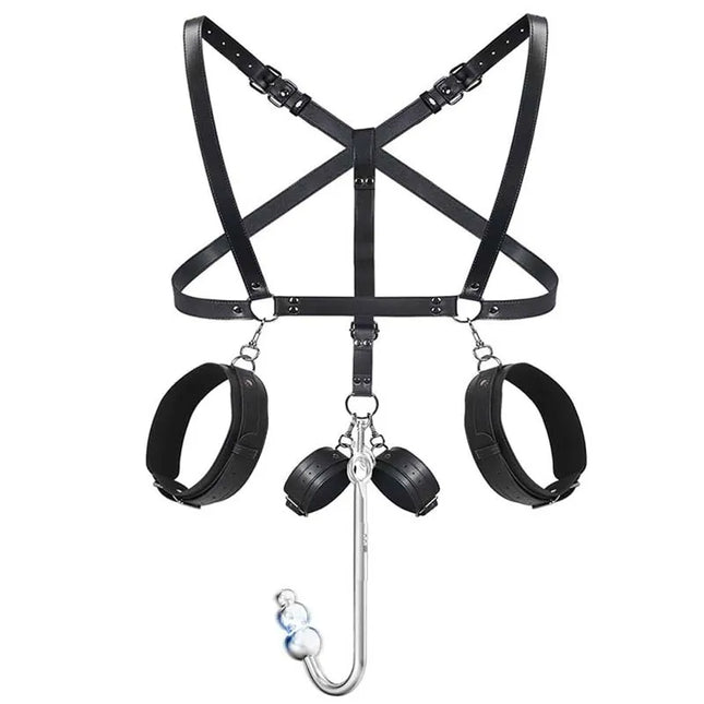 SM Adult Sex Toy Backhand Binding Apertural Plug Anal Hook Bondage Toys Bdsm Kit Slave Bondage Handcuff Couple Bundle Game 18+