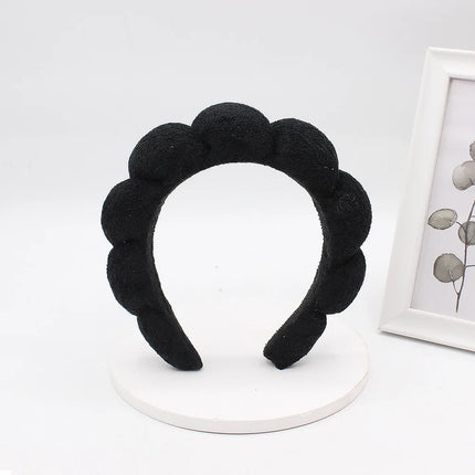 Women Girls Sponge Co Spa Makeup Bubble Terry Cloth Headband Puffy Retro Hair Bands Soft Hairband Headwear