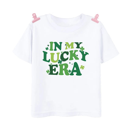 Rainbow Lucky Print Kids Shirts St. Patrick's Day Party Boys Girls Outfit T-shirt Holiday Child Short Sleeve Tops Toddler T Shirt