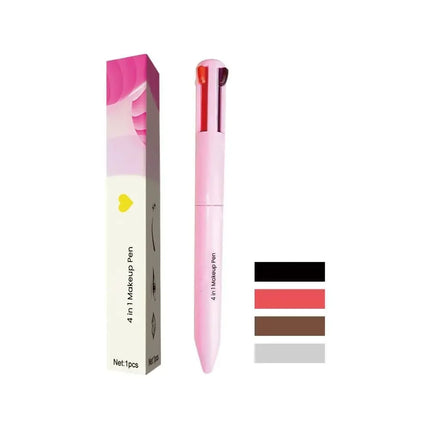 Multi-effect 4 In 1 Eyeliner Eyebrow Pencil Contour Pen Long Lasting Waterproof Cosmetics Eyeliner Makeup Pencil Lip Liner Pen