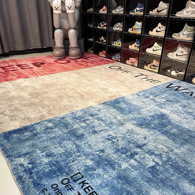 VIKAMA Fashion Carpet Bedroom Living Room Trend Personality Creative Boys Apartment Shoe Wall Bedside Dirt-Resistant Mat Home Decor