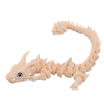 Simulated Eye 3D Printed Dragon All-in-one Molding Laser 3D Printed Diceratops Dragon Poseable Joints Flexible