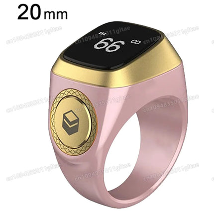 2025 IQibla Smart Zikr Ring Praise Tasbih Tally Electronic Digital Counter for Muslims Prayer Time Vibration Reminder Waterproof