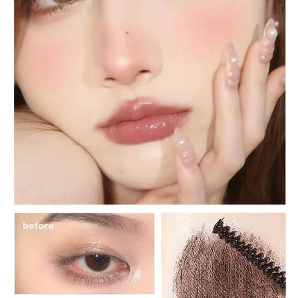 Ultra-Fine Brush Mascara Makeup Silk Fiber Lengthens Eyelashes Waterproof Fast Dry Matte Brown Black Curling Mascara Comestics