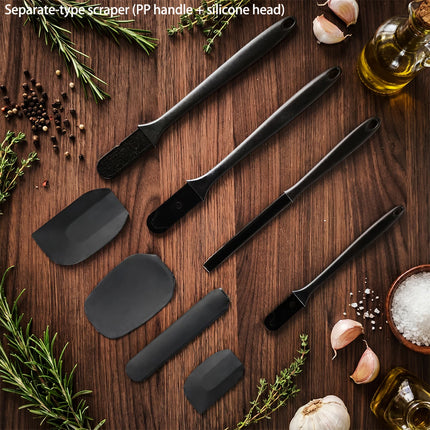 6 Pieces Silicone Spatula Set Food Grade split type Heat Resistant Spatulas Turner for Cooking Baking Mixing Baking Tools