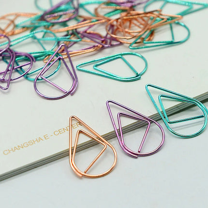 30/50pcs Paper Clip Mini Heart Gold Rose Gold Color Clip Bookmark Binder Office Accessories Paper Binder Clips Patchwork Clip