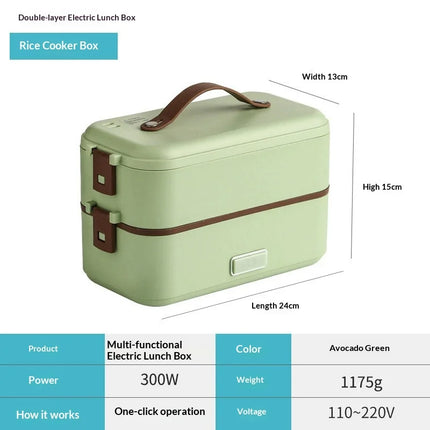 Hot Selling Stainless Steel Portable Electric Heating Lunch Box With Auto Warming Function for Office Travel and Camping Use