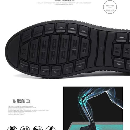 Mens Leather Loafers Non Slip Walking Flats Breathable Outdoor Slip on Casual Shoes for Male Work Office Driving Sneakers2