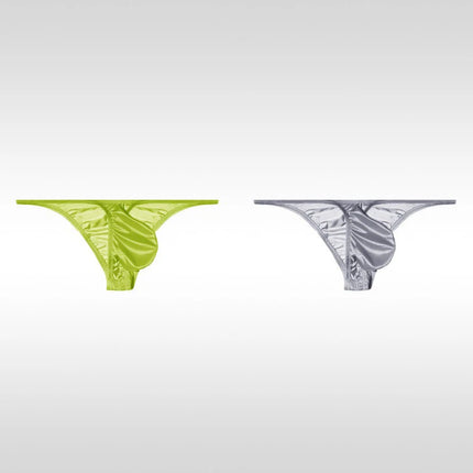 Men's Underwear Ice Silk Low Rise Sexy Bikini Briefs