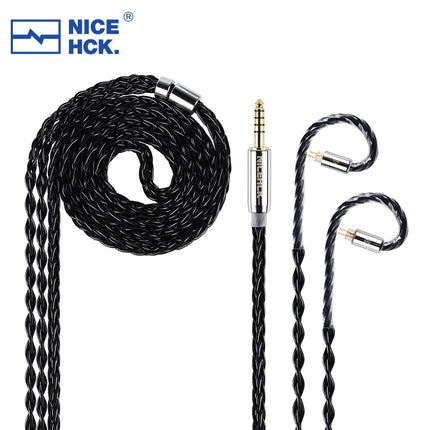 NICEHCK BlackCat Ultra 8 Strands Zinc Copper Alloy Oil Soaked HiFi Earphone Cable 4.4 MMCX 2Pin for ZERO Cadenza LAN tangzu fudu