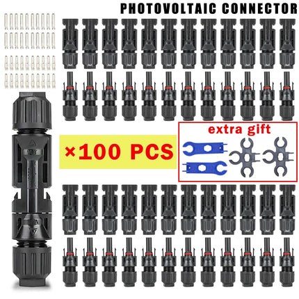 400/200/100/40/20/10 Pcs Photovoltaic Solar Connector 1000V30A Wholesale Panel Connectors Kit for PV/MC Cable 2.5/4/6mm²