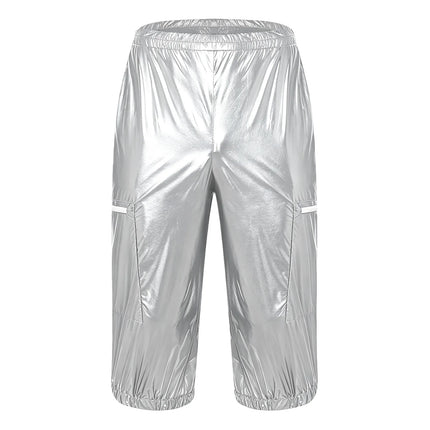 Men Waterproof Jogging Pants Elastic Waistband Track Trousers Long Pants for Dance Workout Beach Cycling Wear Sports Short Pants