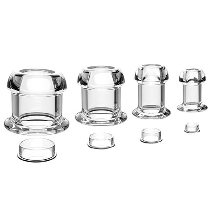 4 Sizes Transparent Hollow Anal Plug Dilator Silicone Butt Plug Speculum Peeking Anal Prostate Massage Sex Toy For Woman Men Gay