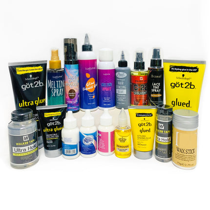 Wig Installation Kit Set Adhesive Bold Glue Remover Wax Stick Walker Tape Ultra Hold Glue Got 2b Glue Spray for Hair Extension