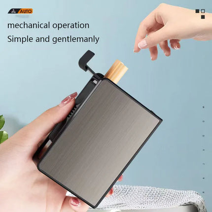TikTok Viral 20-Slot Pop-Up Cigarette Case | integrated Slim Holder l Shockproof Metal with Custom Engraving Gift for Men