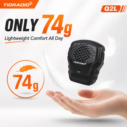 TIDRADIO Q2L Wearable Speaker Mic Clip-On Magnetic Wireless PTT AI Noise Reduction App Global Push To Talk Work Outdoor Teams
