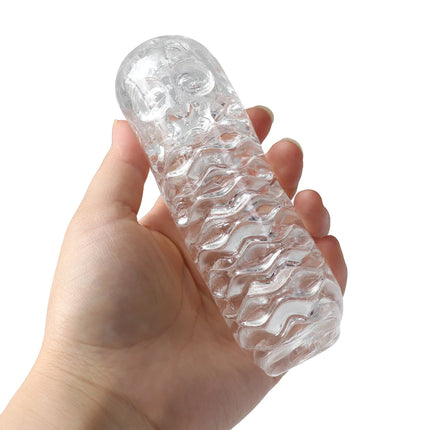 Masturbation for Men Penis Pleasent Aircraft Cup Device Soft Transparent Pocket Vaginal Sleeve Training 18 Adult Erotic Sex Toys