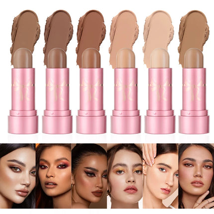 Multi-functional shadow contour stick, concealer, highlighter for facial brightening, natural makeup effect, mixed colors, enhan