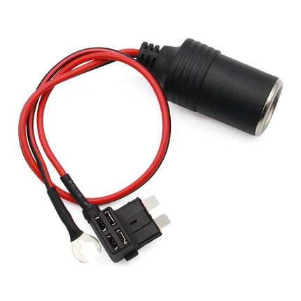 1PCS Pure Copper DC 12V Car Cigarette Lighter Charger Cable Female Socket Plug Connector Adapter Cable Fuse