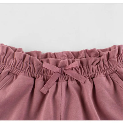 Girls' Shorts Summer Kids Children Cotton Pants Blank Solid Baby Casual Young Girl’s Clothing Plain Trousers 1-10 Years