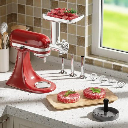 Metal Food Grinder Attachments for all KitchenAid chef Stand Mixers Series. Meat Grinders, Sausage Stuff high quality 2024