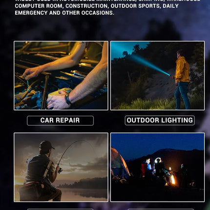 Mini Keychain Flashlight USB Rechargeable Powerful Flashlight Outdoor Camping COB Emergency Red and Blue Torch Tail Magnet Light