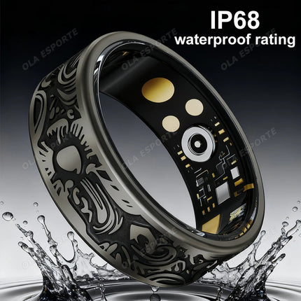 2026 New Smart Ring Men Women Heart Rate Blood Oxygen and Sleep Monitor Fashion Smartring IP68 Waterproof Multiple Sports Modes