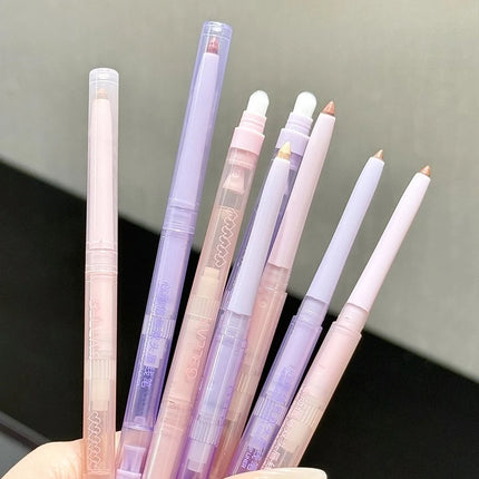 Double Headed Lip Liner Pencil Waterproof Matte Lipstick Contour Makeup Peach Pink Multi-purpose Lipliner Pencil Lips Cosmetic