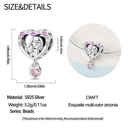 Original 925 Sterling Silver Charms Beads Cute Mushroom Unicorn Love Wings Pearl Charm for Bracelet Pendant Woman Girl Jewelry