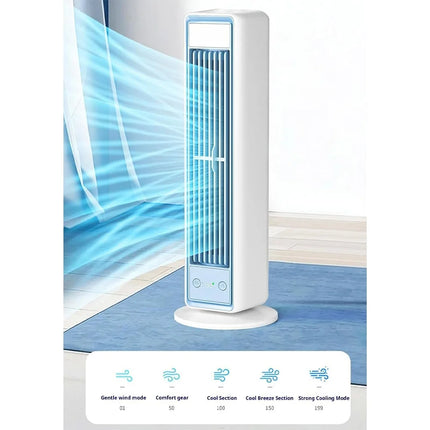 Multi-Dimensional Tower Fan Silent Portable Air Conditioner Office Home Air Cooler Strong Wind Cooling Leafless Air Fan