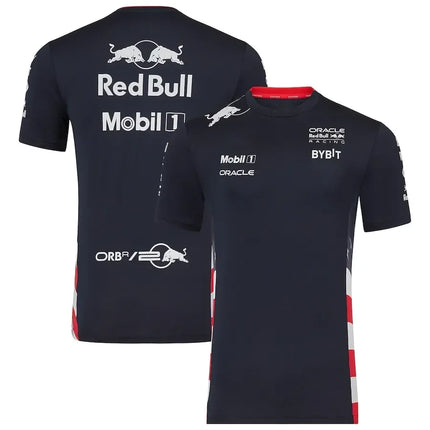 New Red Bull Men's Short Sleeve T-shirt Red Bull Brand Logo 3D Printed T-shirt Men's Outdoor Motorcycle Riding Summer Sports Top